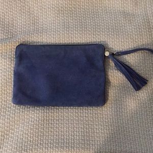 Suede Jigsaw London wristlet